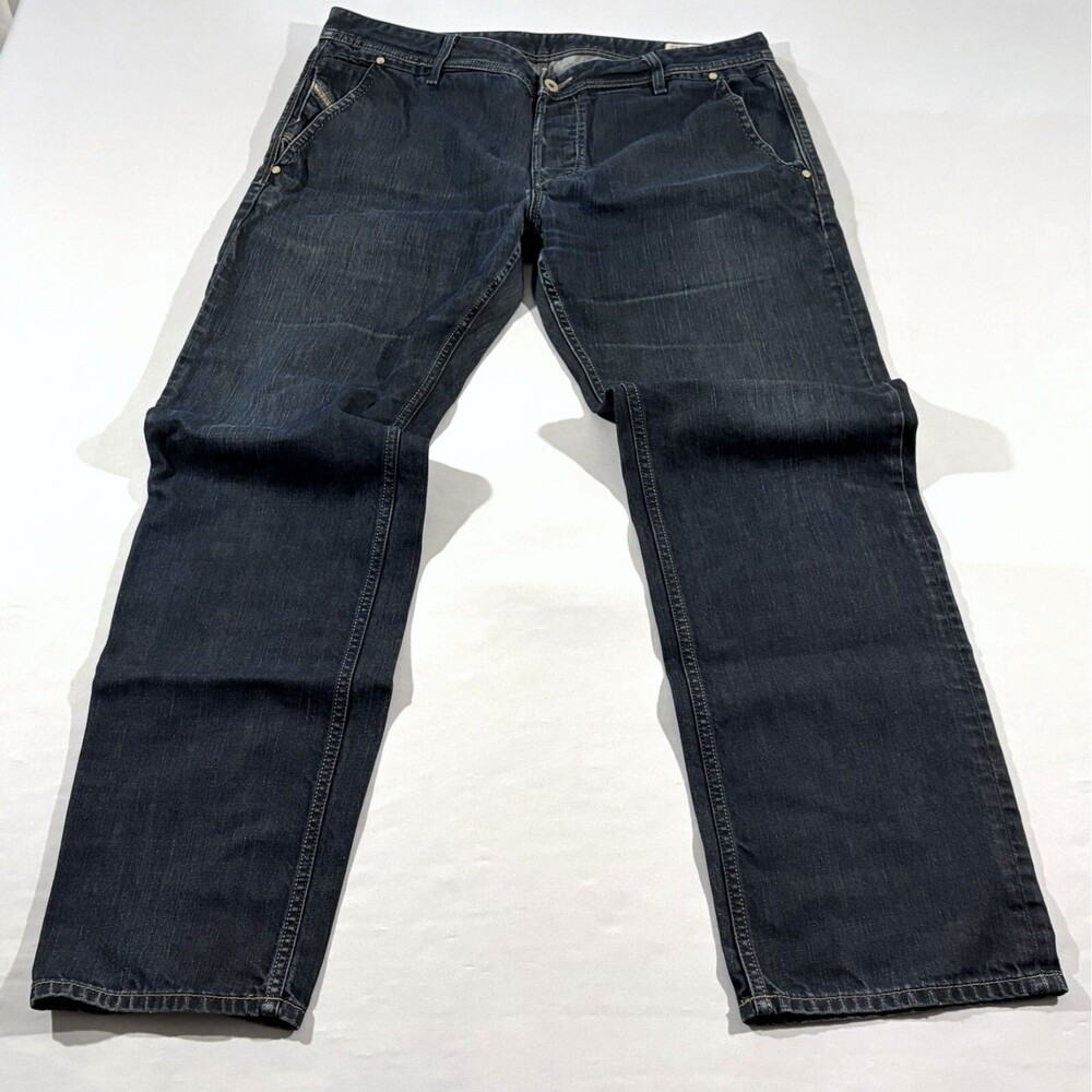 Men's Dark Blue Straight-Leg Jeans